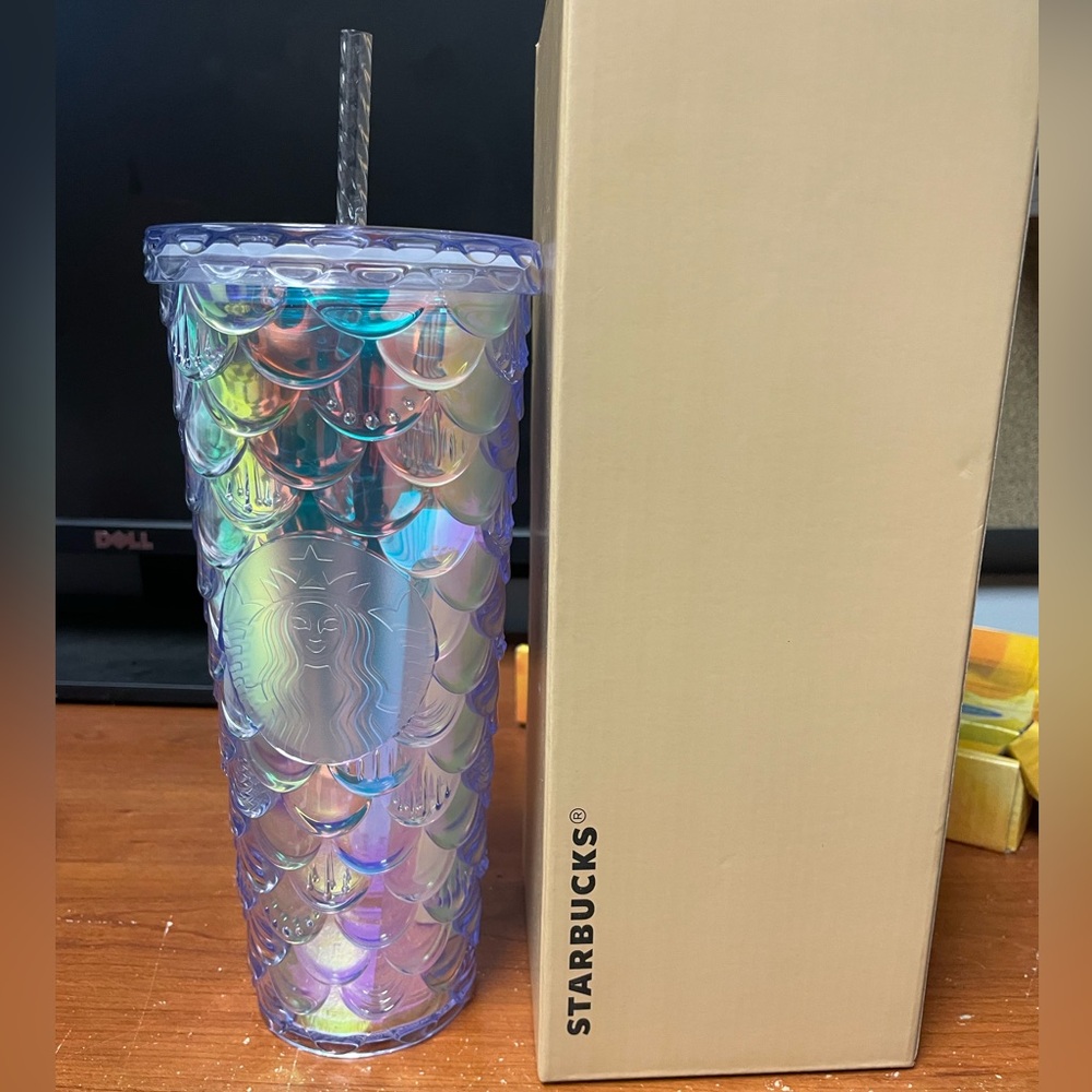 🆕 China Starbucks 2023 Anniversary 24 oz Tumbler Iridescent Holographic Cup Rare